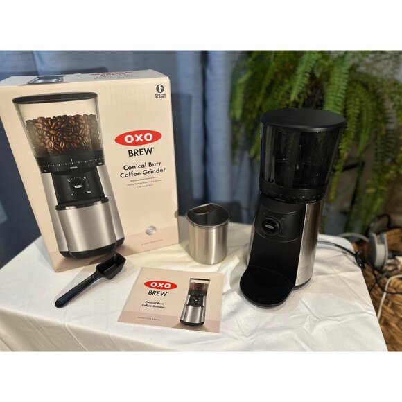 Coffee Grinder Adjustable Settings & 3/4 Lb Bean Capacity Black/Silver Electric - Picture 12 of 12